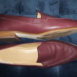 Burgundy Leather j. Crew loafers, Size 10